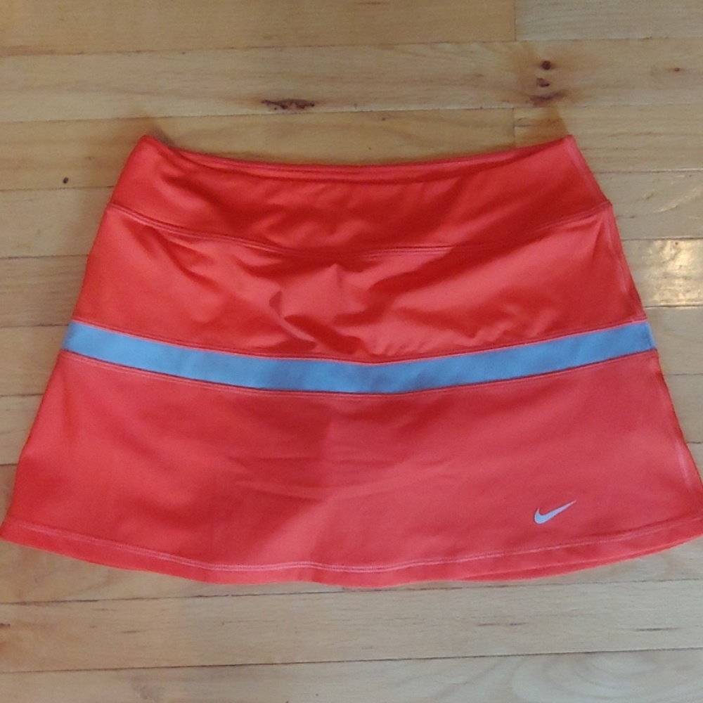 Nike Tennis Orange/Gray Dri-Fit Skorts